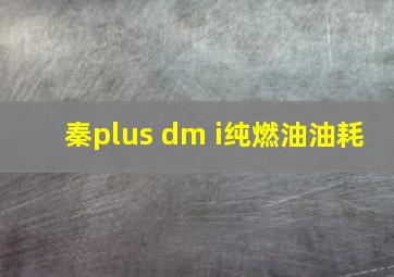 秦plus dm i纯燃油油耗